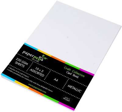

Paper Pep Craft Collection Unruled A4 A4 paper(Set of 2, Multicolor)