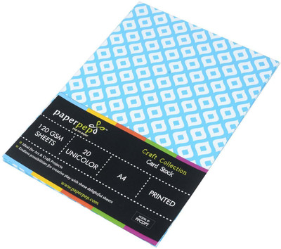 

Paper Pep Craft Collection Unruled A4 A4 paper(Set of 2, Light Blue)