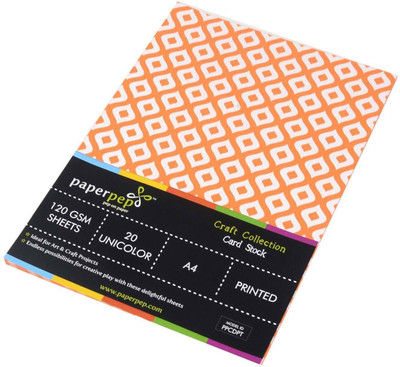 

Paper Pep Craft Collection Unruled A4 A4 paper(Set of 2, Orange)