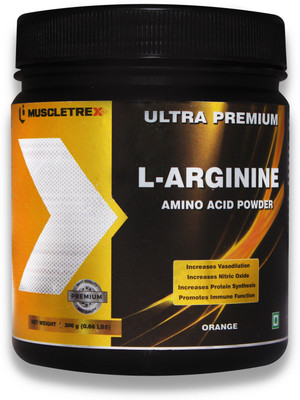 

Biotrex Nutraceuticals Muscletrex Ultra Premium L-Arginine Amino Acid Powder, Orange - 300gm (0.66 lbs) EAA (Essential Amino Acids)(300 g, Orange)