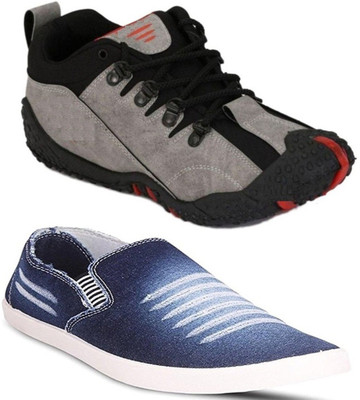 

Clymb Combo Pack Of 2 Slip On Sneakers For Men(Multicolor
