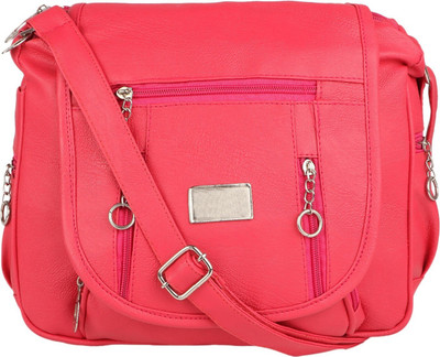 

aarav fashion Women Evening/Party, Casual Pink PU Sling Bag