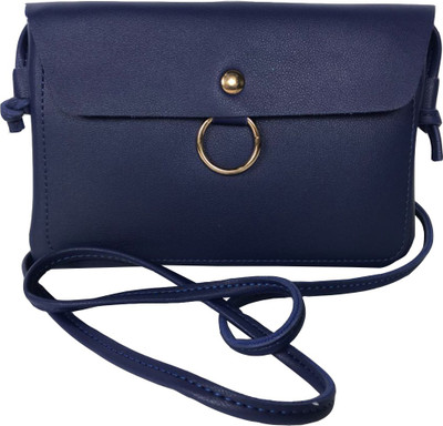 

Lelys Women Casual Blue Genuine Leather Sling Bag