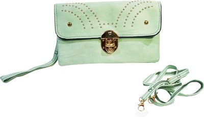 

Lelys Girls Evening/Party Green Genuine Leather Sling Bag