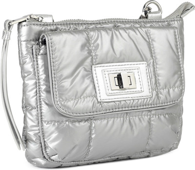 

Steve Madden Women Casual Silver PU Sling Bag