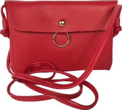 

Lelys Women Casual Red Genuine Leather Sling Bag