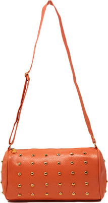 

DE EULE Women Evening/Party, Casual, Formal Orange Leatherette Sling Bag