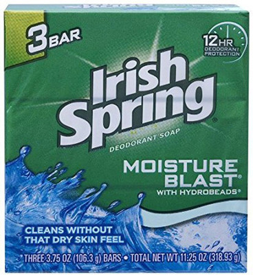

Irish Spring Moisture Blast Deodorant Bath Bar 4 oz 3 ct(318 g, Pack of 3)