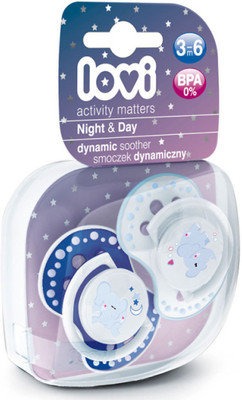 

Lovi Glow in the Dark-Dynamic Soother N&D Blue 3-6 soother(Blue)