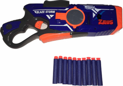 

Zeus Multidirectional Soft Blaster Manual Soft Bullet Gun kids Play Safe Gun Foam Bullets for safety Shooting indoor Children Playing(Multicolor)