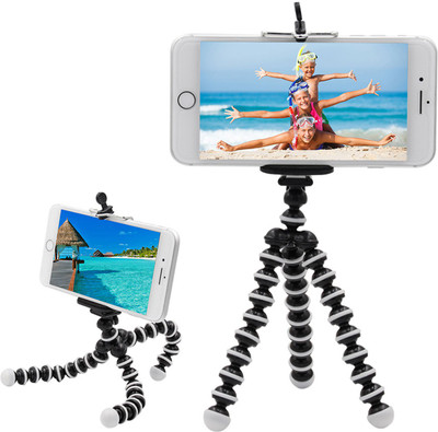 

Blue Birds Universal Flexible 360° Travel Compact Portable Octopus Mob ile Phone Snake Style Stand Tripod(Multicolor, Supports Up to 1500 g)