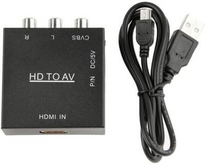 

Expertronics TV-out Cable HDMI to AV Converter Adapter Box(Black, For Projector)