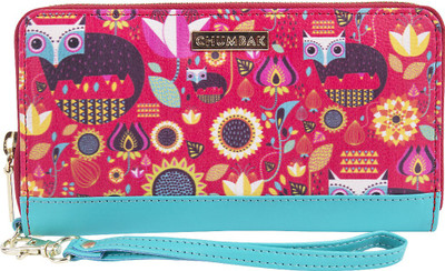 

Chumbak Women Casual, Evening/Party Multicolor Fabric Wrist Wallet(12 Card Slots), Pink