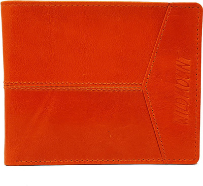 

Wildmount Men Orange Genuine Leather Wallet(3 Card Slots)