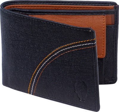 

SAMTROH Men Tan Artificial Leather Wallet(5 Card Slots), Black