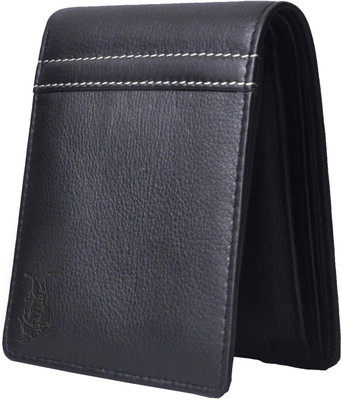 

JusTrack Men Black Genuine Leather Wallet(7 Card Slots)