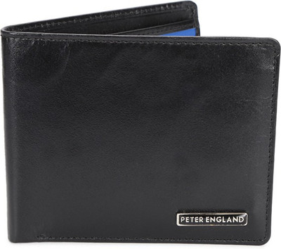 

Peter England Men Black Genuine Leather Wallet(4 Card Slots)
