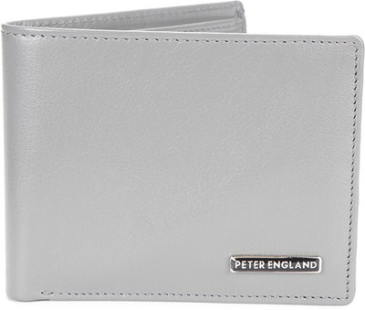 

Peter England Men Grey Genuine Leather Wallet(4 Card Slots)