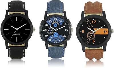 

ECR 3 Combo Watch Best Stylish Design Leather Belt Combo Watch - For Men