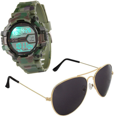 

Elligator Digital Watch, Aviator Combo(Multicolor)