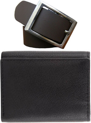 

Peacock Mundkar Wallet, Belt Combo(Black)