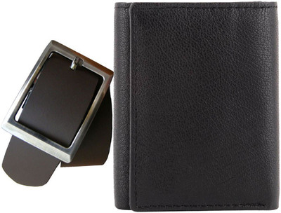 

Peacock Mundkar Wallet, Belt Combo(Black)