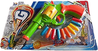 

Tako bell Semi Atomatic Pistol Toy For Playing - Multi Colour Gun & Bullets (Color May Vary)(Multicolor)