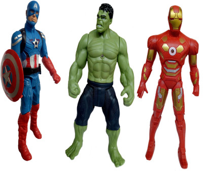 

MEGAEMART GREEN HULK ,IRON MAN AND CAPTAIN AMERICA AVENGERS(Multicolor)