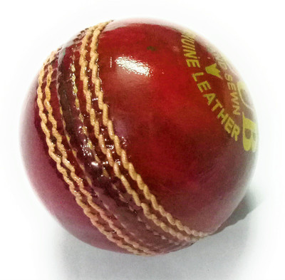 

QUINERGYS ™ Authentic Water Resistant T20 Cutter White leather cricket ball Swing Professional Grade Cricket Leather Ball(Pack of 1, Red)