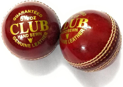

QUINERGYS ® Original & Branded Set of 2 Club Genuine Leather Cricket Ball Cricket Leather Ball(Pack of 2, Red)