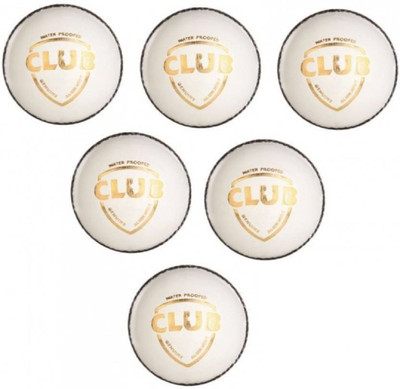 

QUINERGYS ™ Cricket Ball | Leather | Red | Test Grade | Yorker Test Professional Grade Cricket Leather Ball(Pack of 6, White)