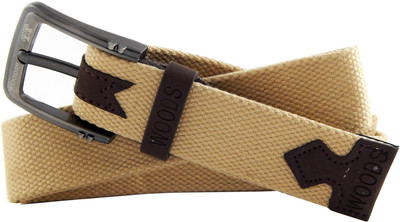 

WOODS Men Formal, Casual Beige Canvas, Fabric, Synthetic Belt