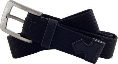 

WOODS Men Formal, Casual Black Canvas, Fabric, Synthetic Belt