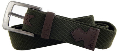 

WOODS Men Formal, Casual Green Canvas, Fabric, Synthetic Belt