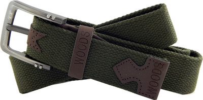 

WOODS Men Formal, Casual Green Canvas, Fabric, Synthetic Belt
