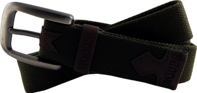 

WOODS Men Formal, Casual Green Canvas, Fabric, Synthetic Belt