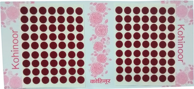 

Kohinoor Size-4 Maroon round bindi for women Women Maroon Bindis(Stick on)