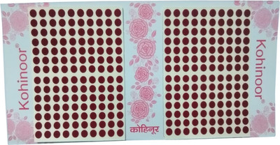 

Kohinoor Maroon round bindi for women Women Maroon Bindis(Stick on)