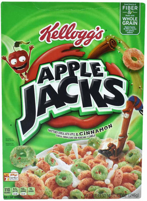 

Kellogg's Apple Jacks, Sweetened Cereal with Apple & Cinnamon - 246g (8.7oz)(246 g, Box)