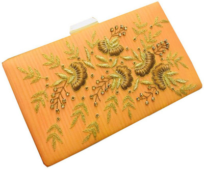 Craftbazaar Party Gold Clutch