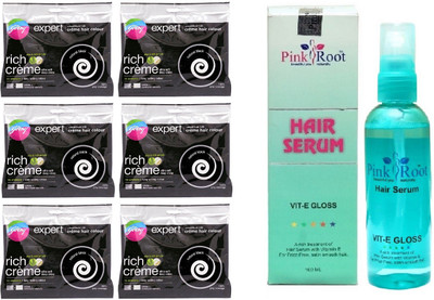 

Pink Root Hair Serum and GODREJ EXPERT Rich Me 1.00 Natural Black 6 Pcs(Set of 7)