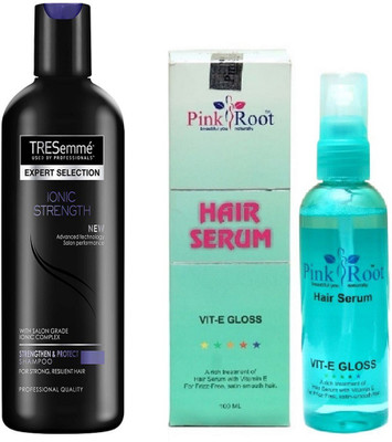 

Pink Root Hair Serum (100ml) and TRESemme Ionic Strength I Strengthen & Protect Shampoo(Set of 2)