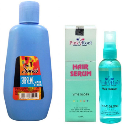 

Pink Root Hair Serum and Simco Supreme Hair Fixer 300g(Set of 2)