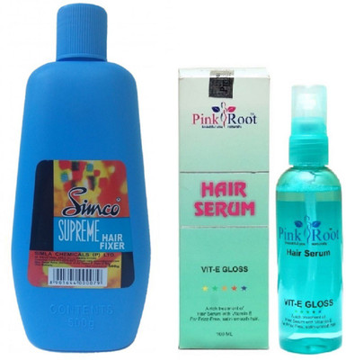 

Pink Root Hair Serum and Simco Supreme Hair Fixer 500g(Set of 2)