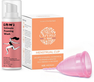

Inwi Intimate Foaming Wash - 150 ML with Free Sirona Reusable Menstrual Cup - Medium(Set of 1)