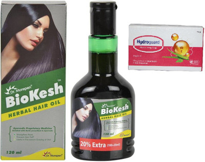 

Dr. Morepen Biokesh Harbal Ayurvadic medicinal Kesh Oil Combo with Hydroguard Vitamin-E Soap(Set of 2)