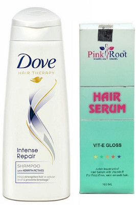 

Pink Root Hair Serum and Dove Intense Repair Shampoo 180ml(Set of 2)