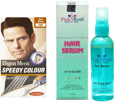 

Pink Root Hair Serum and Bigen Men's Speedy Color 103 (Dark Brown)(Set of 2)