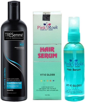 

Pink Root Hair Serum (100ml) and TRESemme Climate Control Shampoo(Set of 2)