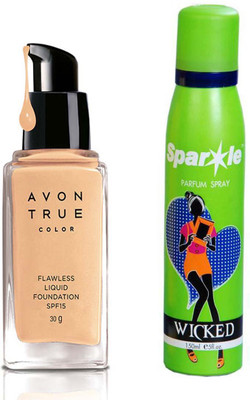 

Avon Anew True Color Flawless Liquid Foundation SPF15 30g (Cream Beige)(Set of 2)